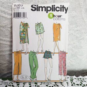 Simplicity Sewing Pattern 5063 1 Hour Bottoms SZ L-XL NIP Uncut/Unused